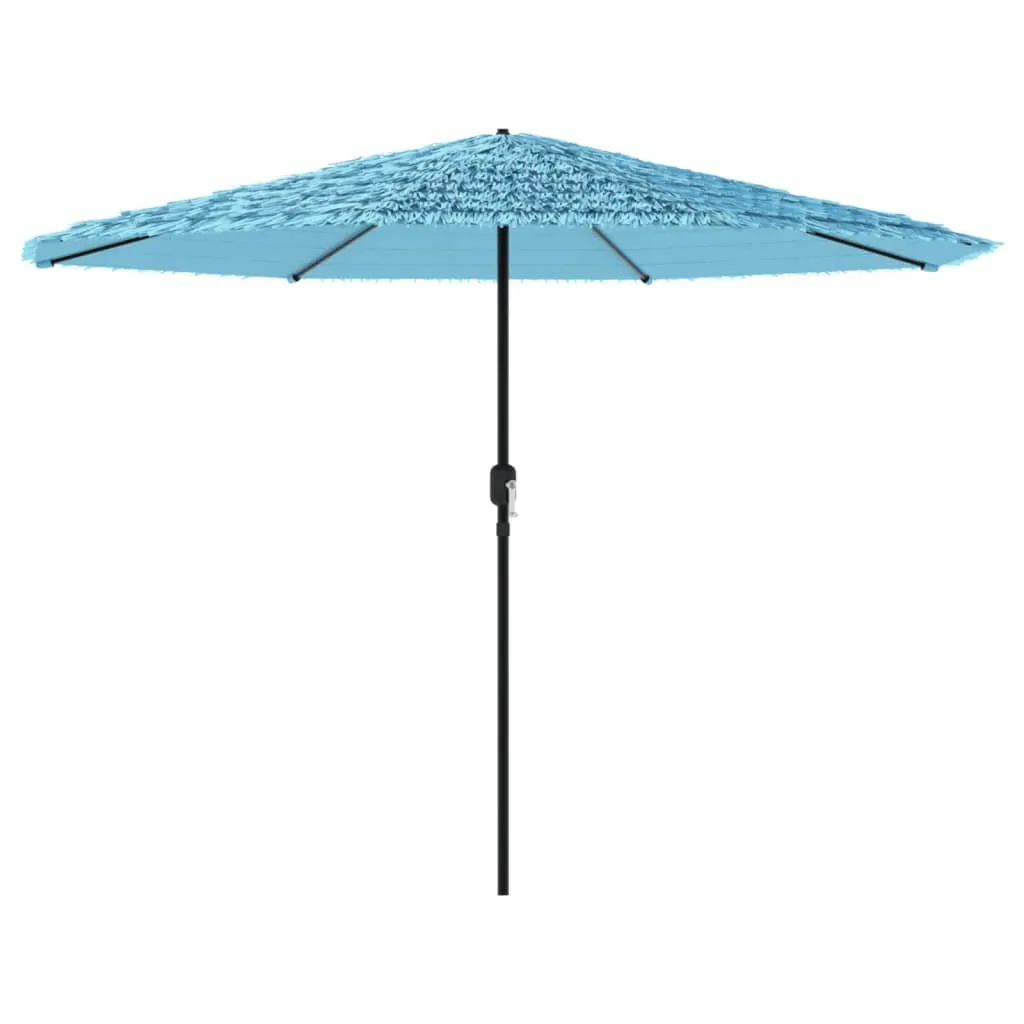 vidaXL Garden Parasol with Steel Pole Blue 388x388x248 cm