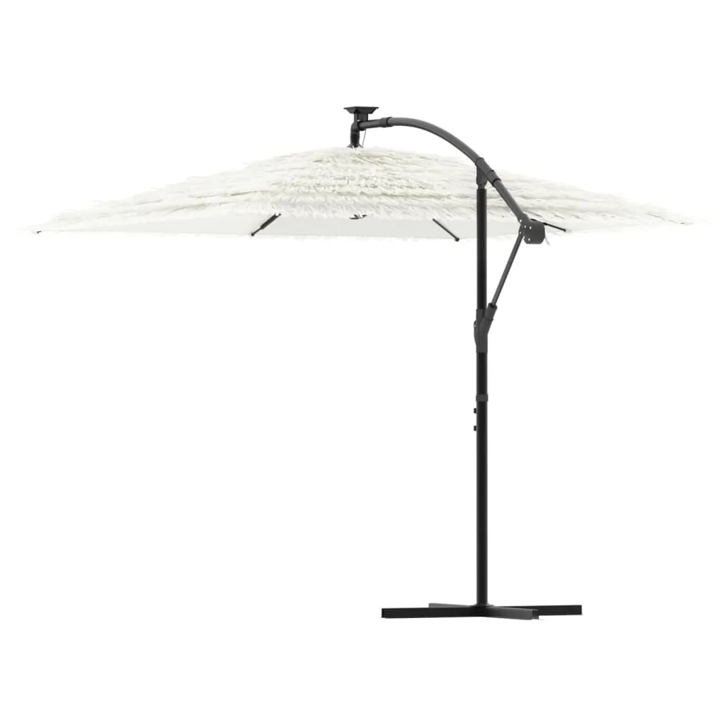 vidaXL Garden Parasol with Steel Pole White 246x246x230 cm