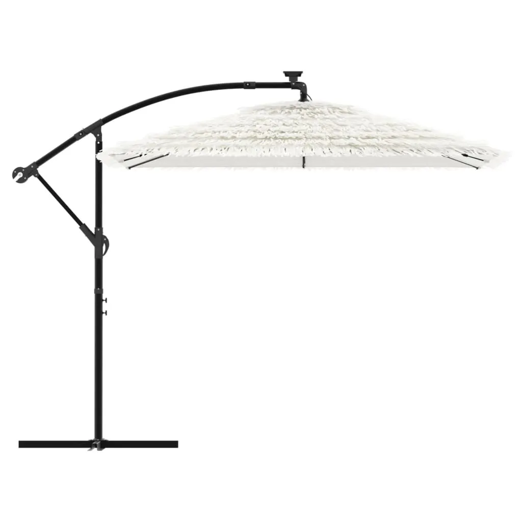 vidaXL Garden Parasol with Steel Pole White 246x246x230 cm