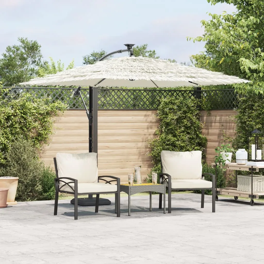 vidaXL Garden Parasol with Steel Pole White 246x246x230 cm