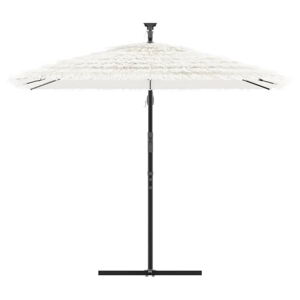 vidaXL Garden Parasol with Steel Pole White 246x246x230 cm