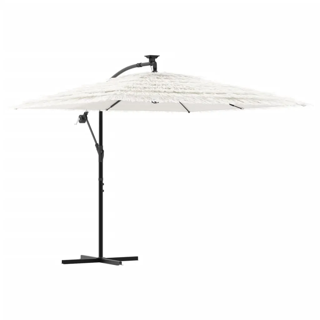 vidaXL Garden Parasol with Steel Pole White 246x246x230 cm