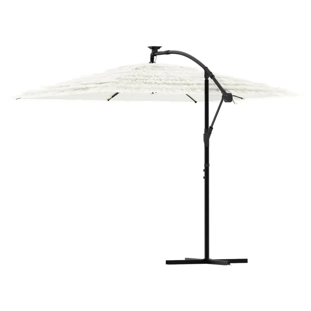 vidaXL Garden Parasol with Steel Pole White 269x269x235 cm