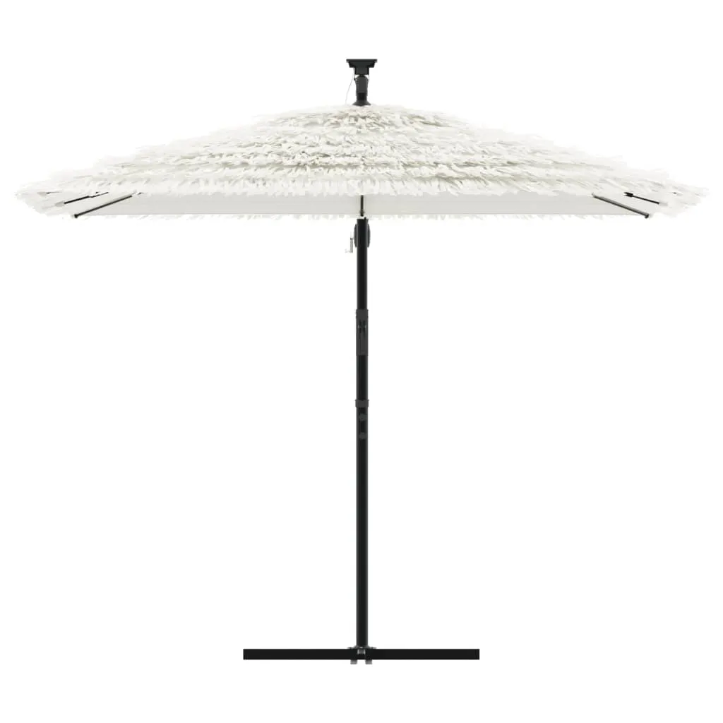 vidaXL Garden Parasol with Steel Pole White 269x269x235 cm