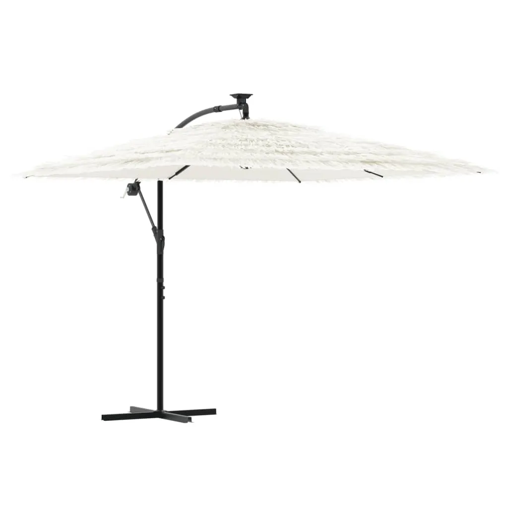 vidaXL Garden Parasol with Steel Pole White 269x269x235 cm