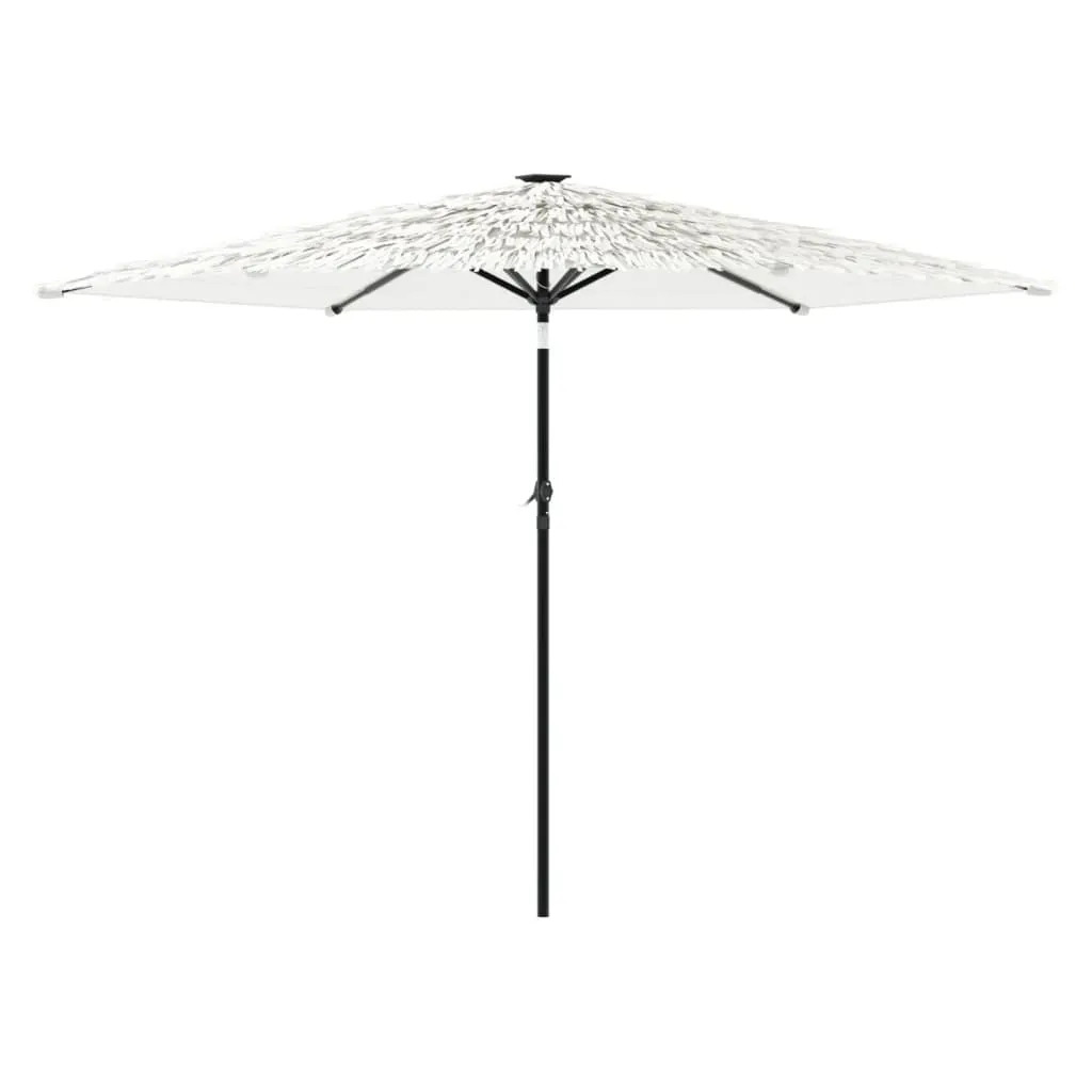 vidaXL Garden Parasol with Steel Pole White 288x288x225 cm