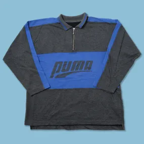 Vintage Puma Q-Zip Long Polo Large