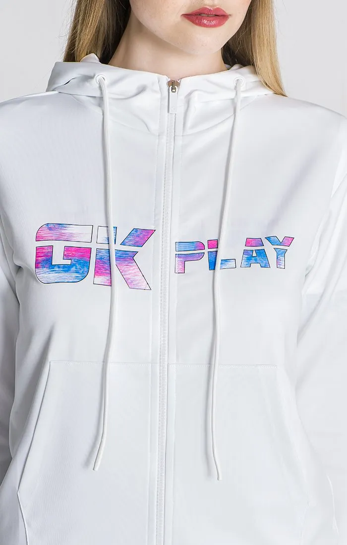 White GK Play Hoodie Jacket