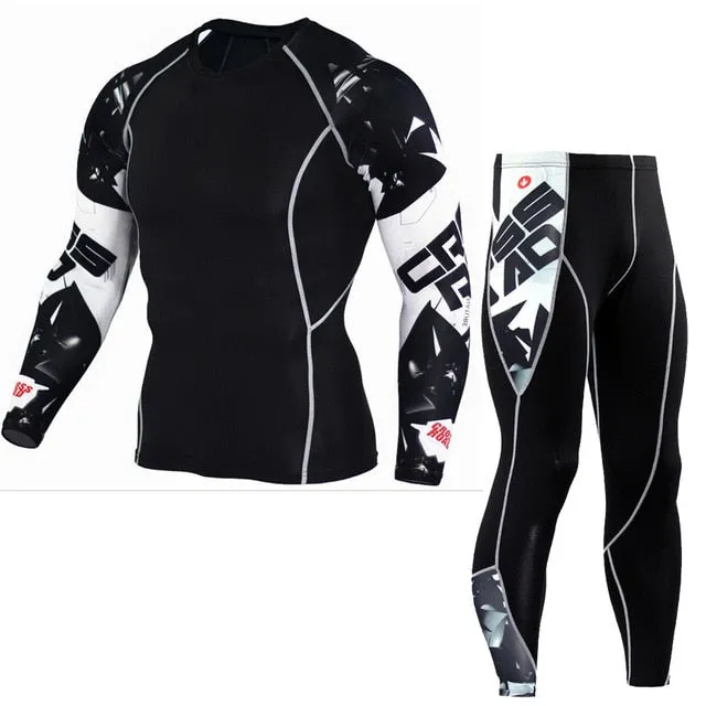 Winter Thermal Underwear Set, Men's Sportswear Base Layer