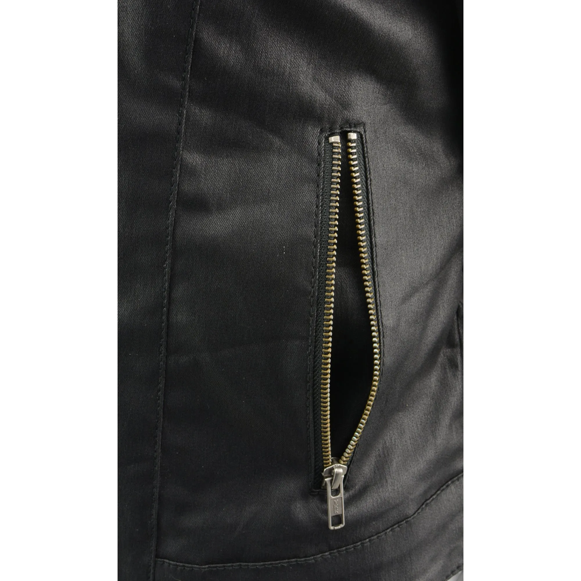 Women Black Zipper Front Jacket with Full Sleeve Removable Hoodie