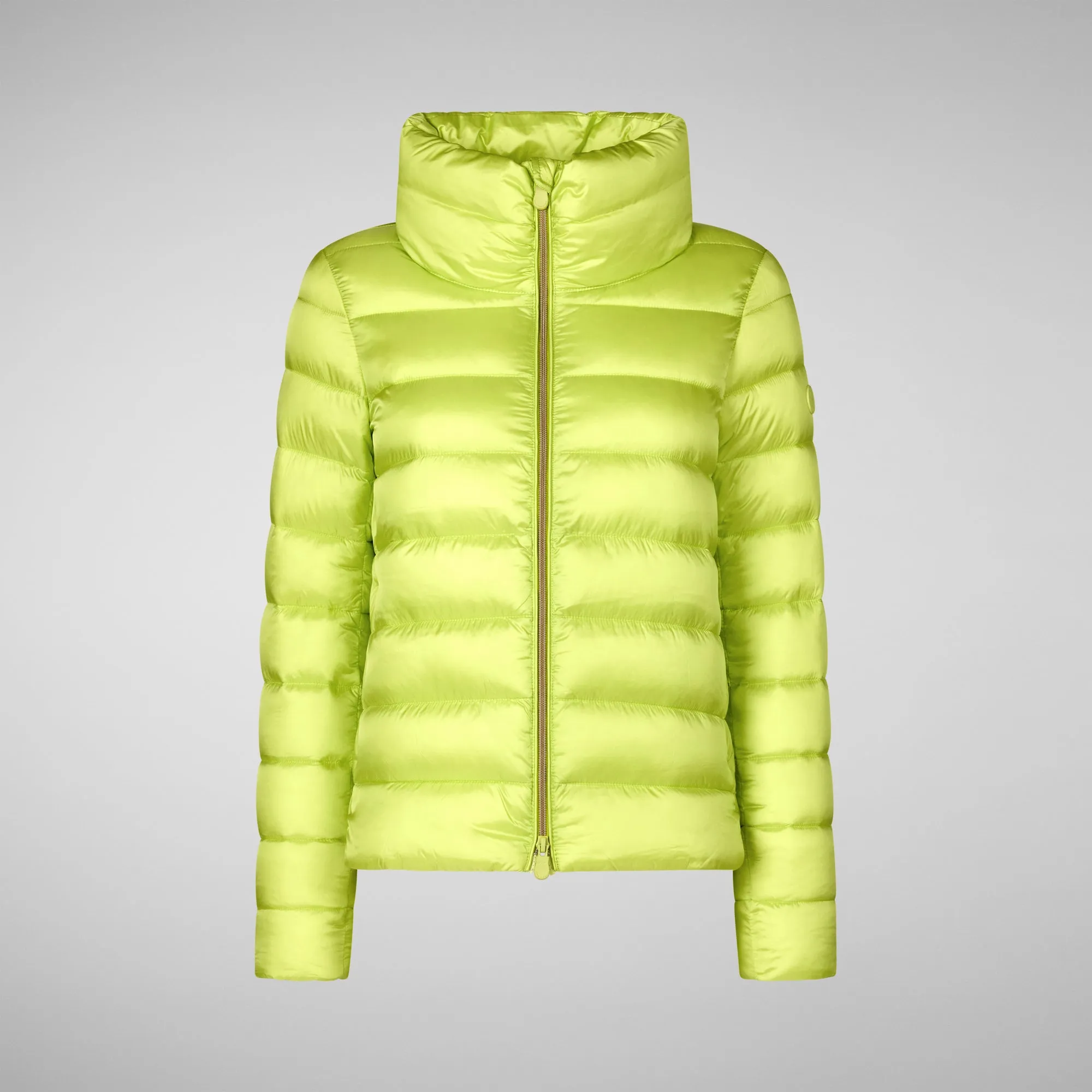 Women's Animal free Puffer Jacket Elsie in Lichen Green