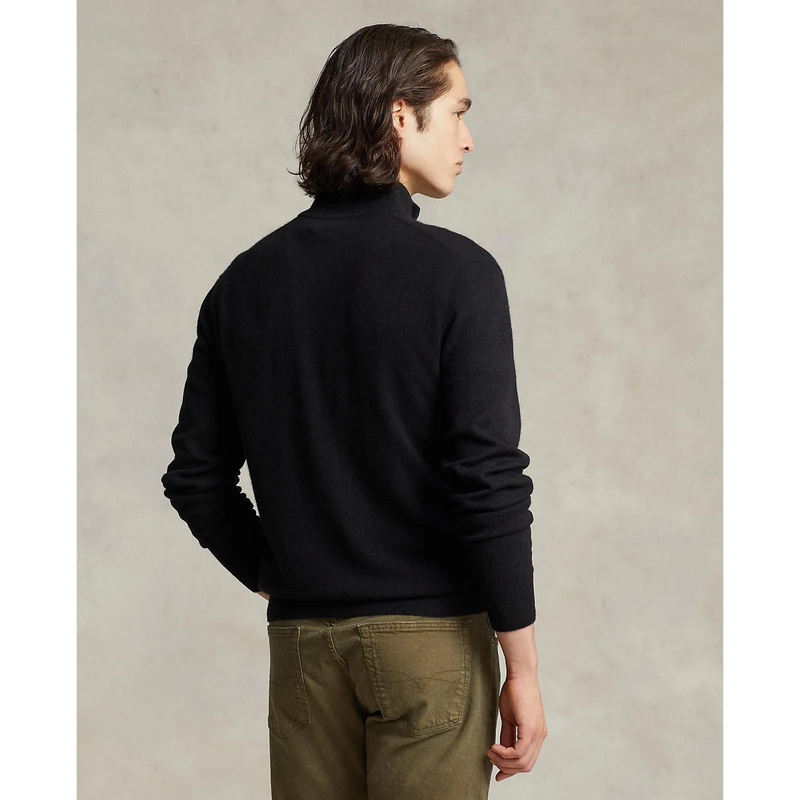 Wool Quarter-Zip Sweater - Black