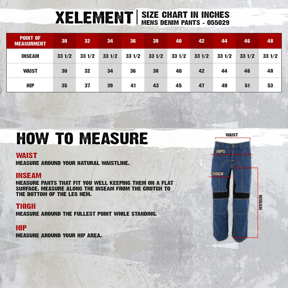 Xelement Men's Classic Fit Denim Motorcycle Racing Pants with CE Armor Protection 055030 055029